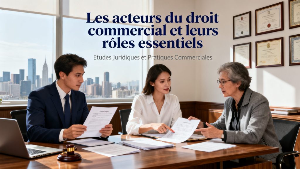 Les acteurs du droit commercial et leurs rôles essentiels avec texte