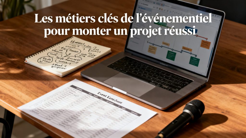 Les métiers clés de l'événementiel pour monter un projet réussi avec du texte