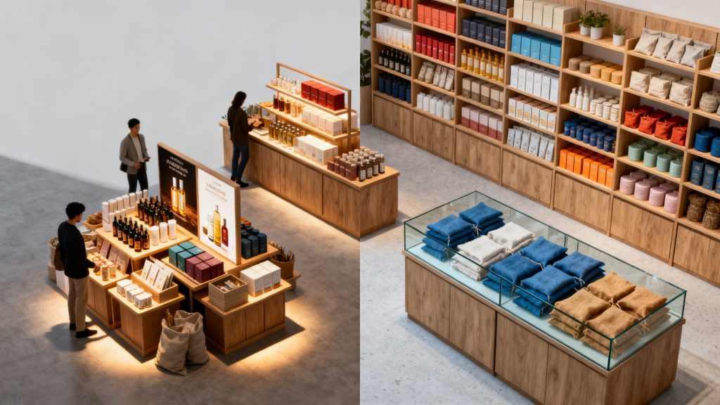 Merchandising et marchandisage : différences et applications pratiques sans aucun texte