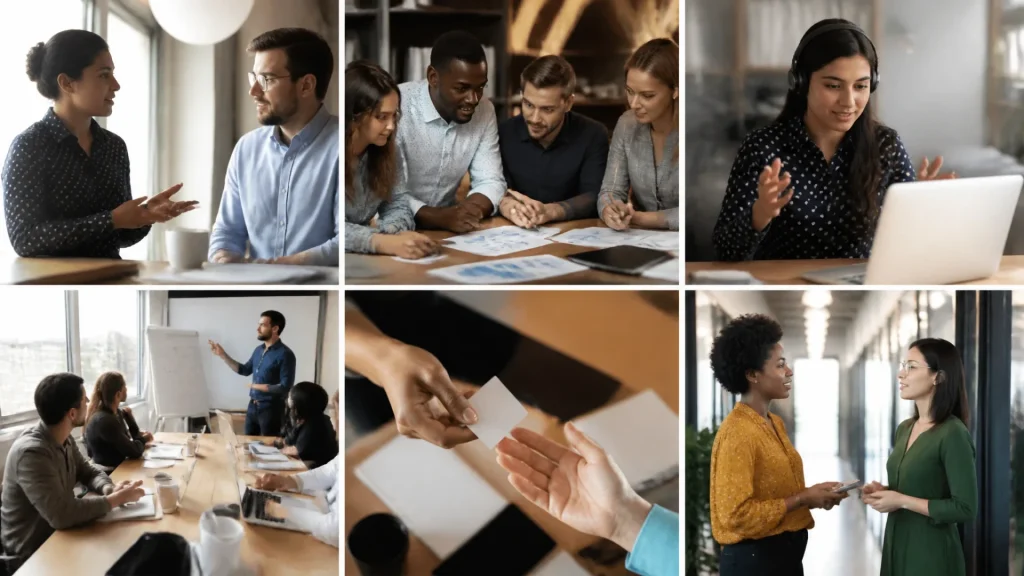 Les différents types de communication au travail sans aucun texte