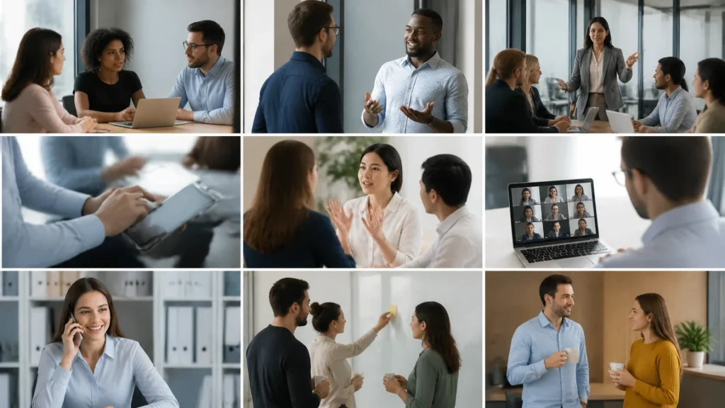 Les différents types de communication au travail sans aucun texte